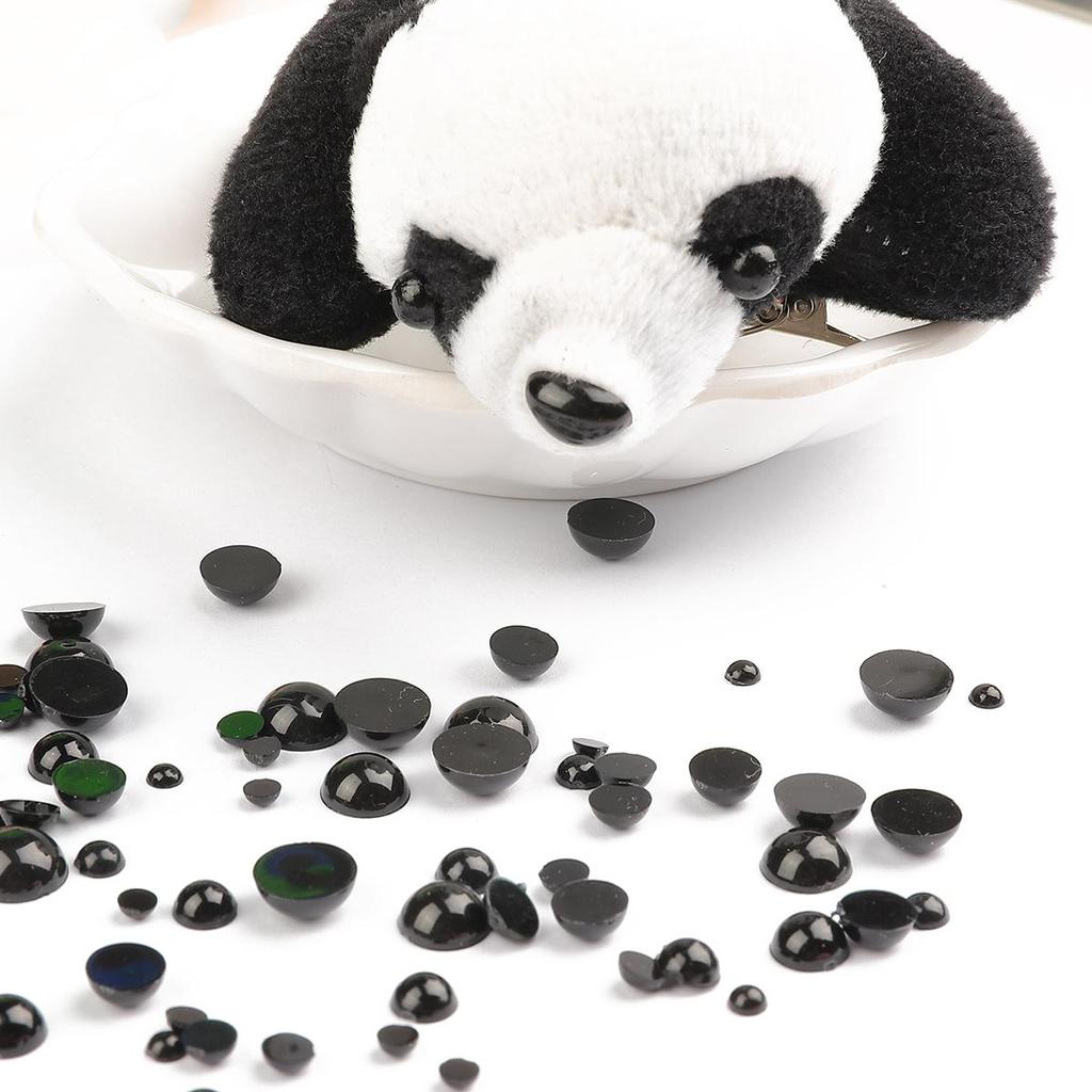 10-500pcs/bag Acrylic Animal Eyes Semi-Round Beads DIY Sewing Fabric Doll Production