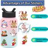 8pcs Cute Christmas Puzzle Stickers Make a Face Kids DIY Toys Assemble Sticker Games Xmas Party Favors 2025 New Year Gift