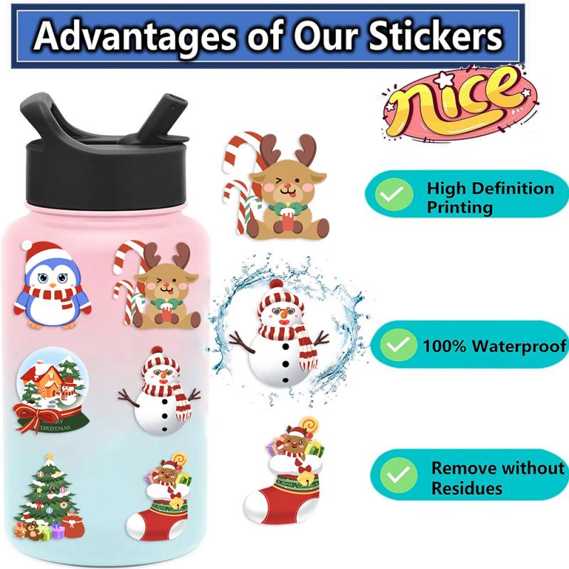 8pcs Cute Christmas Puzzle Stickers Make a Face Kids DIY Toys Assemble Sticker Games Xmas Party Favors 2025 New Year Gift