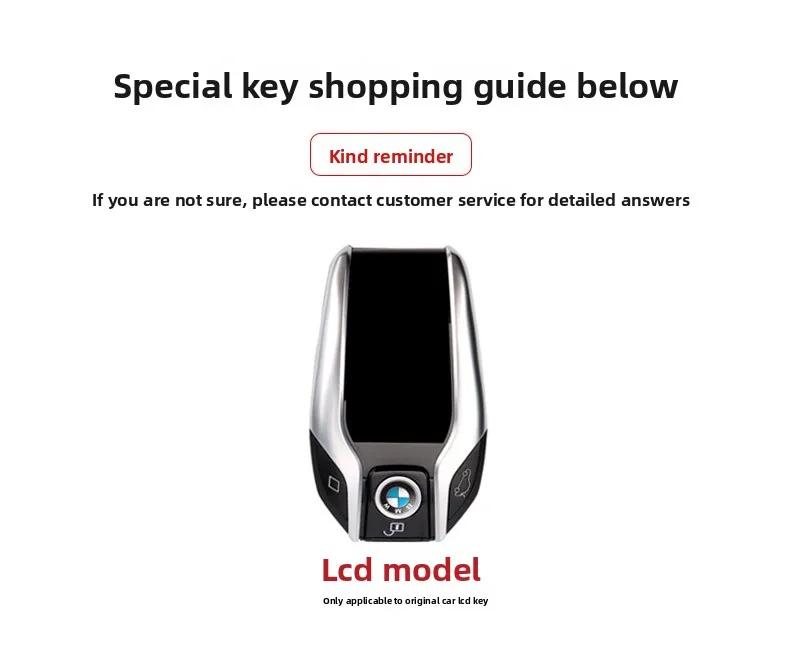 Car LED Display Key Case Cover For BMW 5 7 Series X3 X4 X5 X7 G30 G31 G11 G12 G01 GT G32 i8 Shell Accessories YA1