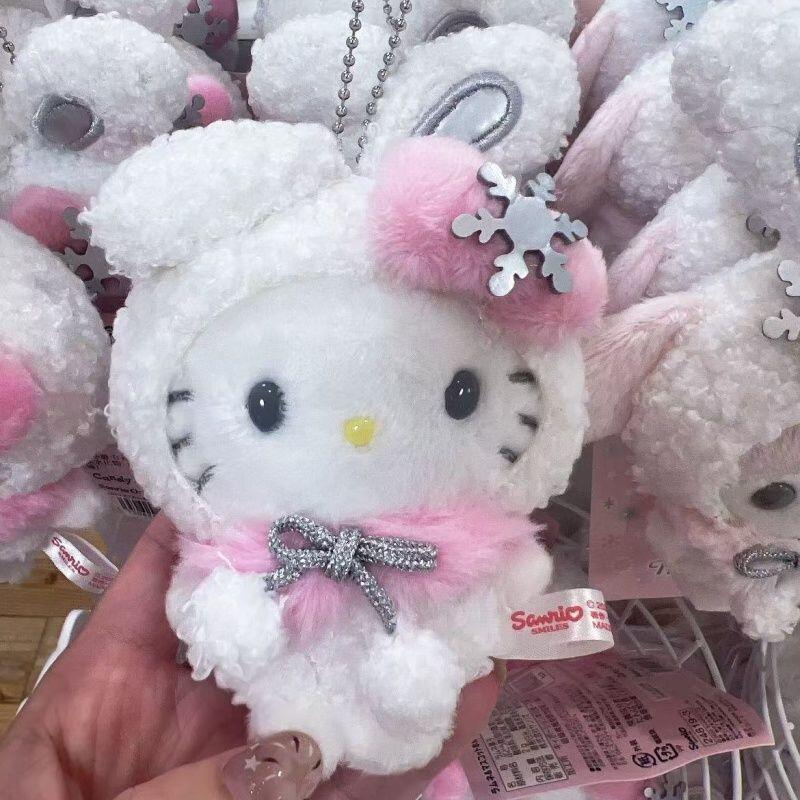 Японская серия Sanrio «Снежинка» Хелло Китти Синнаморолл Куроми Май Мелоди Плюшевая игрушка Милый брелок-подвеска для сумки Брелок Подарок