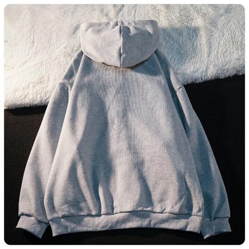 Американский уличный свитер с капюшоном BF Wind и бабочкой Y2k, толстовка на молнии, модный ретро-толстый брендовый свободный кардиган, пальто для пар, топ