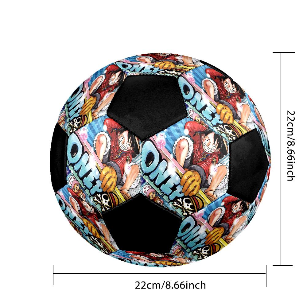 One Piece2 Soccer Ball Colorful All Ages Machine Stitched PVC Competition Ready Durable High-Bounce.SIZE5