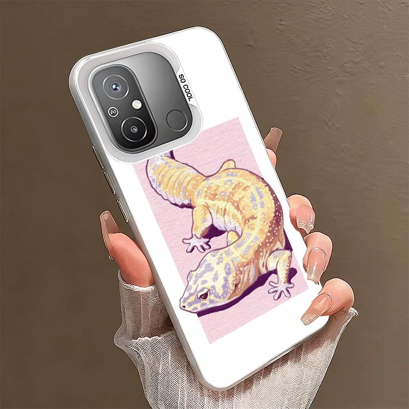 Ящерицы Гекконы Милый Питомец Ударопрочный Чехол для Телефона для Xiaomi Poco X7 X6 X5 X3 Pro F7 Ultra M8 Redmi 15C 15 14C 13C 12C 10C 13 12 10