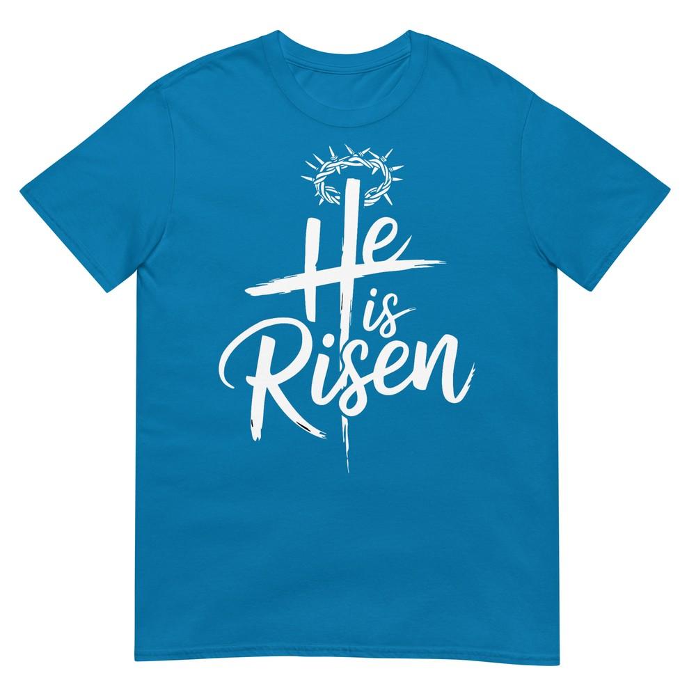 He Is Risen Jesus Cross For Religious Christian Easter Tshirt