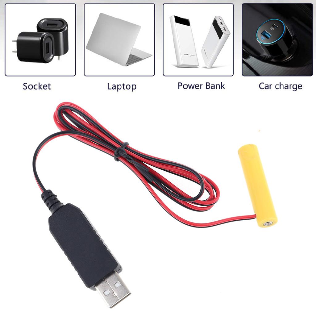 Универсальный éliminateur de piles LR03 AAA, кабель питания от USB, заменяет батарейку AAA для радио, электрической игрушки, часов, светодиодной ленты