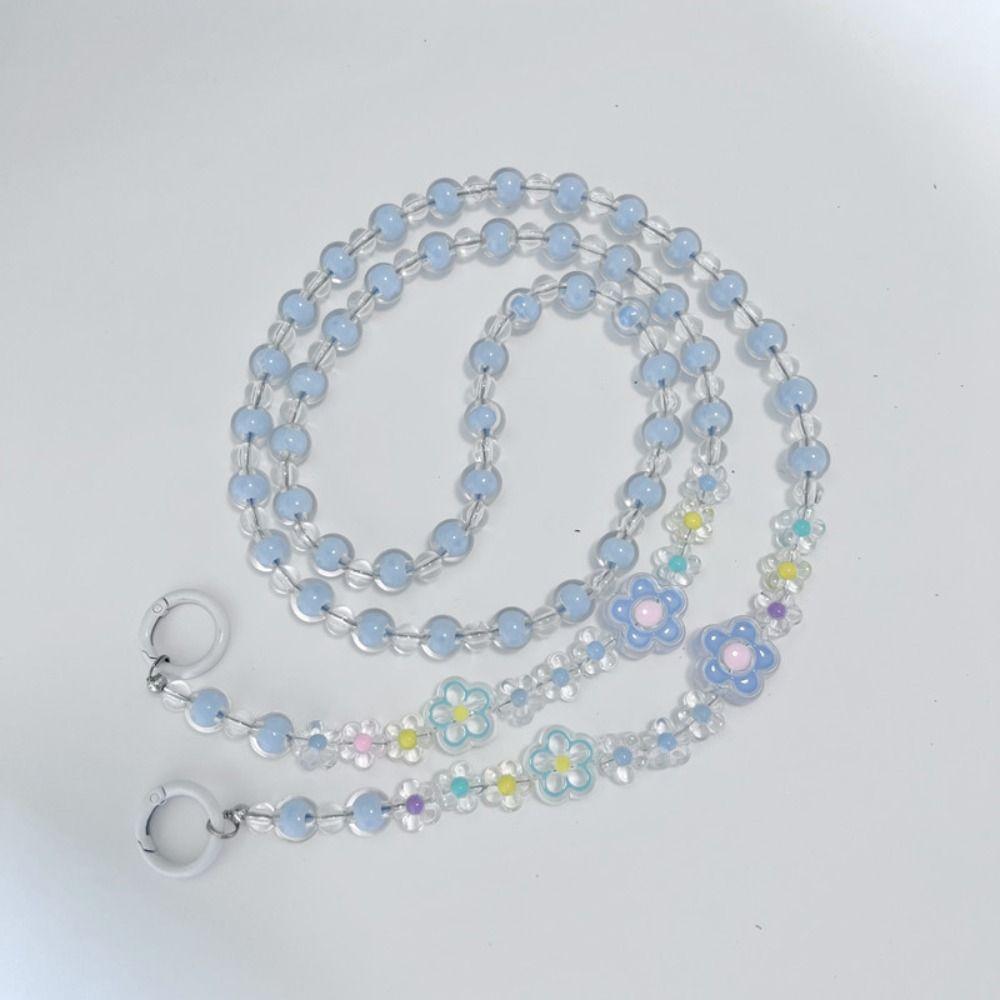 Цветочный бисерный цветок кроссбоди шнурок конфетного цвета бисерная цепочка кроссбоди аксессуары для телефона