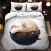 3D Wolf Bedding Set Black White Duvet Cover For Adults Bedroom Luxury Comforter Set Queen King 220x240 Size Aniaml Bed Set
