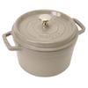 Staub Cocotte Round Linen 20cm Brass Knob Large Enamel Pot IH Compatible Japanese Product with Serial STAUB Cast Iron Grand Cocottes Round Linen Brass
