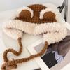 2025 new cute bear ears burr edge knitted wool hat children's warm versatile student ear hat