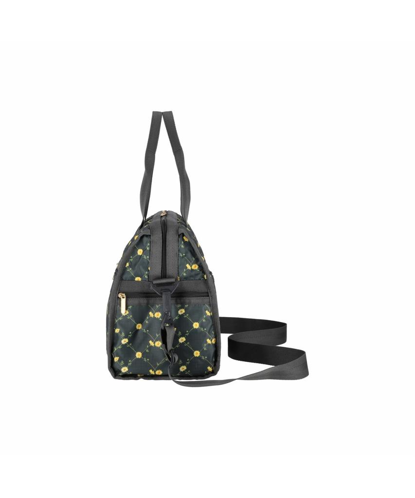 Lesportsac Сумка-даффл Daisy Cross Green Deluxe Medium Weekender [4318.Hc10]