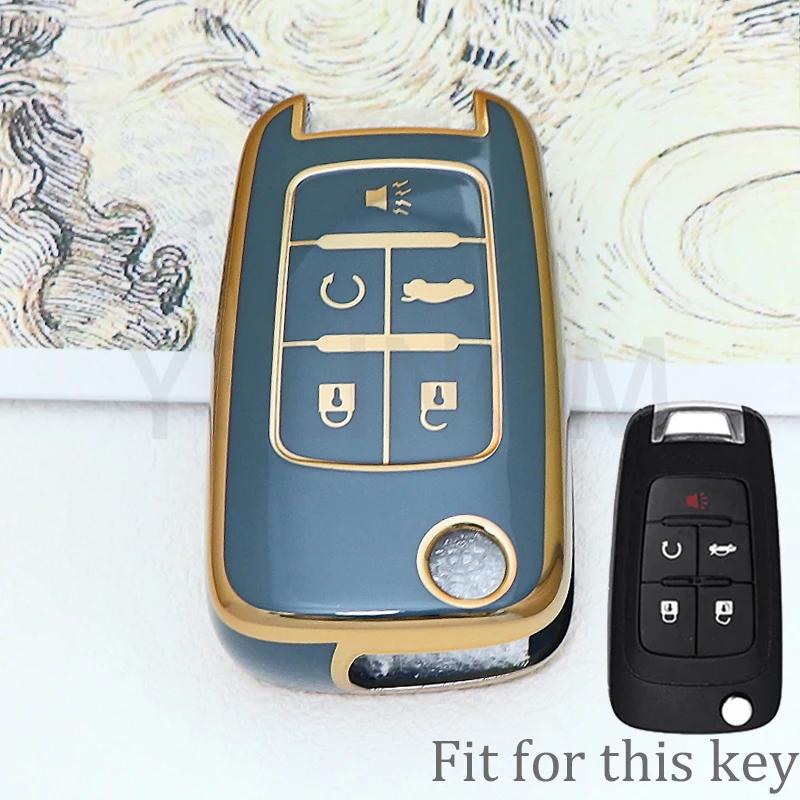 Для Chevrolet Cruze Impala Camaro Garna Equinox Volt Yakista AVEO Impala GMC Terrain TPU Флип Чехол-Крышка Брелок для Автомобильного Ключа