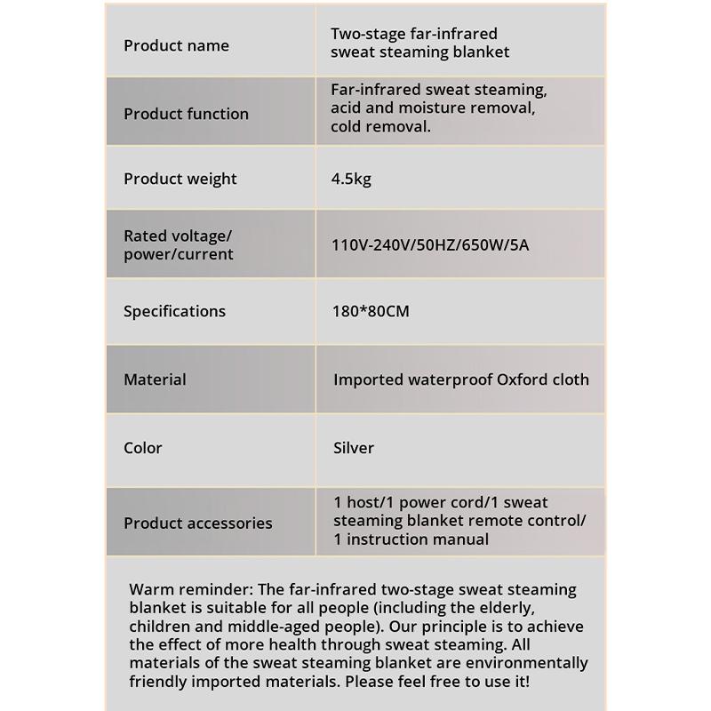 Infrared Sauna Blanket-Sauna Blanket for Home Use, Portable Design for Relaxation, Detoxification and Weight Lost