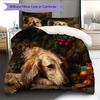 Christmas Afghan Hound Pattern Bedding Home Decoration Birthday Gift (1 * duvet cover + 2 * pillowcase, without core)