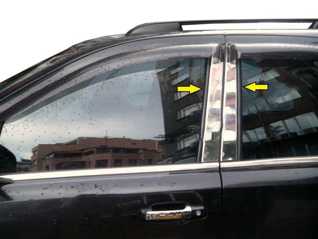 Молдинг дверных стоек (6 шт, нерж) для Fiat Fullback 2016- гг