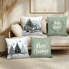 Christmas Pillow Covers: Vintage Truck, Merry Christmas, Hello Winter, and Snowy Trees Sofa Room Cushion Cover Home Decoration