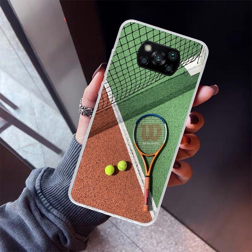 Tennis Sport Phone Case For Xiaomi Poco X5 X6 X7 Pro F7 Ultra M7 Redmi 15C 15 13C 13 12C 12 10 10C 10A 9 9C 9T 9A Cover Poco X3