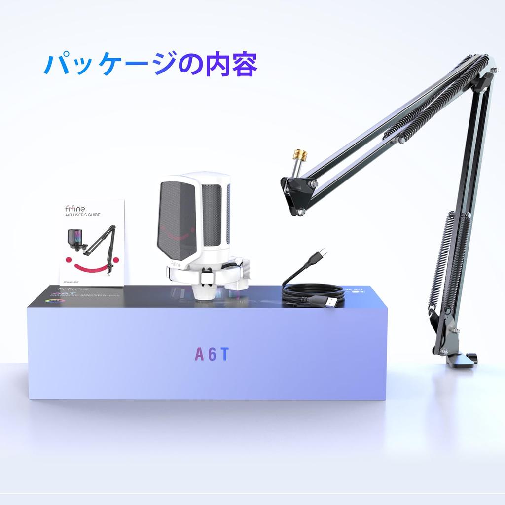 FIFINE USB Condenser Microphone RGB Light Cardioid Directivity Plug Play Microphone USB Cable Included One Touch Mute YouTube Skype Discord Zoom