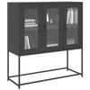 VidaXL Black Buffet 100.5x39x107 Cm Cold-rolled Steel, Storage Furniture, Kitchen Storage Furniture, Furniture of 853404