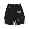 Vintage Streetwear Drawstring Waist Straight Leg Cotton Jogger Pants Men Women Hand-Painted Graffiti Print Lightweight