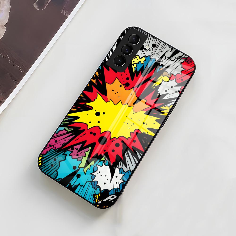Cool Colorful Graffiti Phone Case For Samsung A56 A36 A26 A16 A15 A25 A35 A55 A14 A34 A24 A54 Glass Case