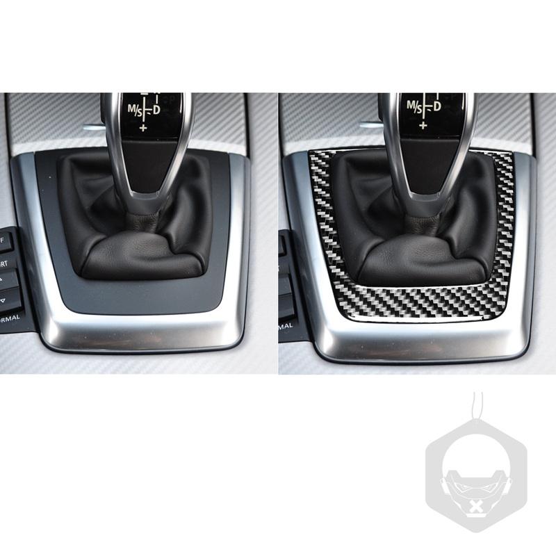Real Carbon Fiber Car Accessories Automatic Gear Panel Cover Soft Sticker For BMW Z4 E89 2009 2010 2011 2012 2013 2014 2015 2016