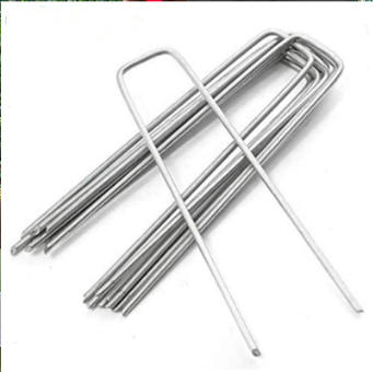 10 Pcs U-shaped Garden Nails Artificial Grass Nails Heavy Fence Pile Nails Fixed Lawn Barrier Ground Nails Gardening Tools