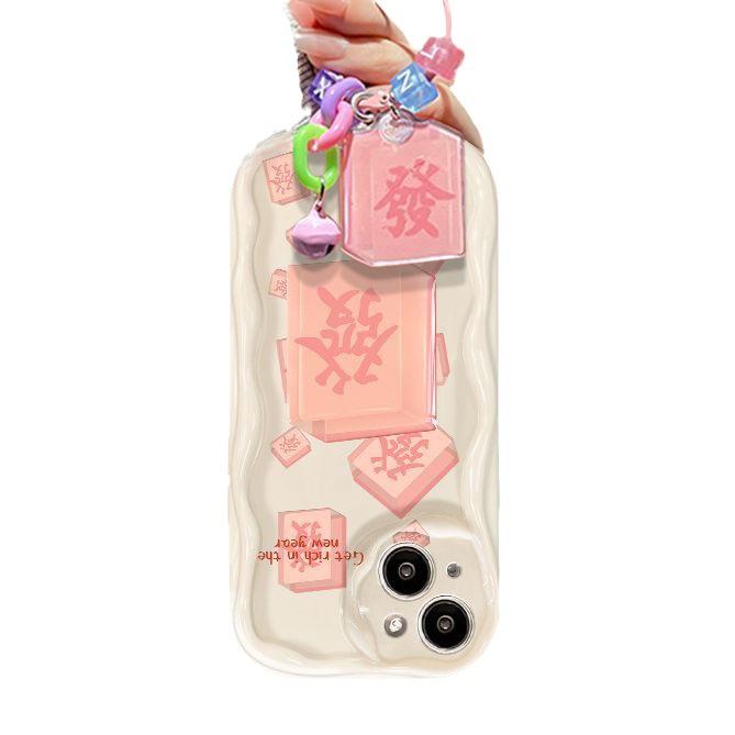 Applicable To Apple 14 Mobile Phone Case Iphone13promax Fortune Mahjong Pendant 11/12mini Full-cover Soft Shell