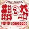 30Pcs/Set No Hurt Hair Bow Hair Clips Bowknot Girls Hair Accessories Set Girls Hair Bands  Girls