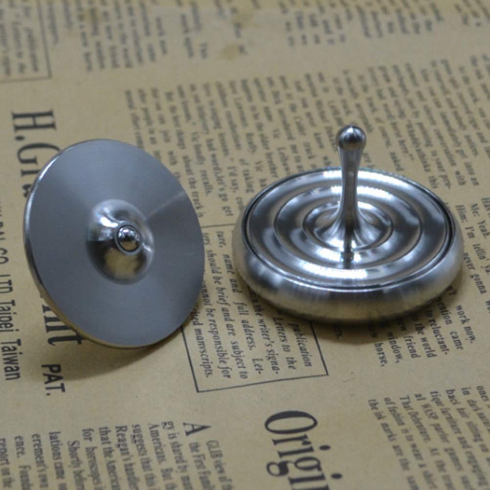 Sanwer Metal Water Droplet Desktop Toy with Spinning Rotating Magnetic Spinning Desktop Droplet Spinner Hand Twist Tabletop Base Gyro, Base, Top, Toy,