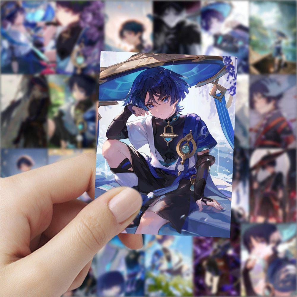 63шт Странник (Геншин Удар) Наклейки, самоклеящиеся украшения для рукописных журналов, периферийные наклейки