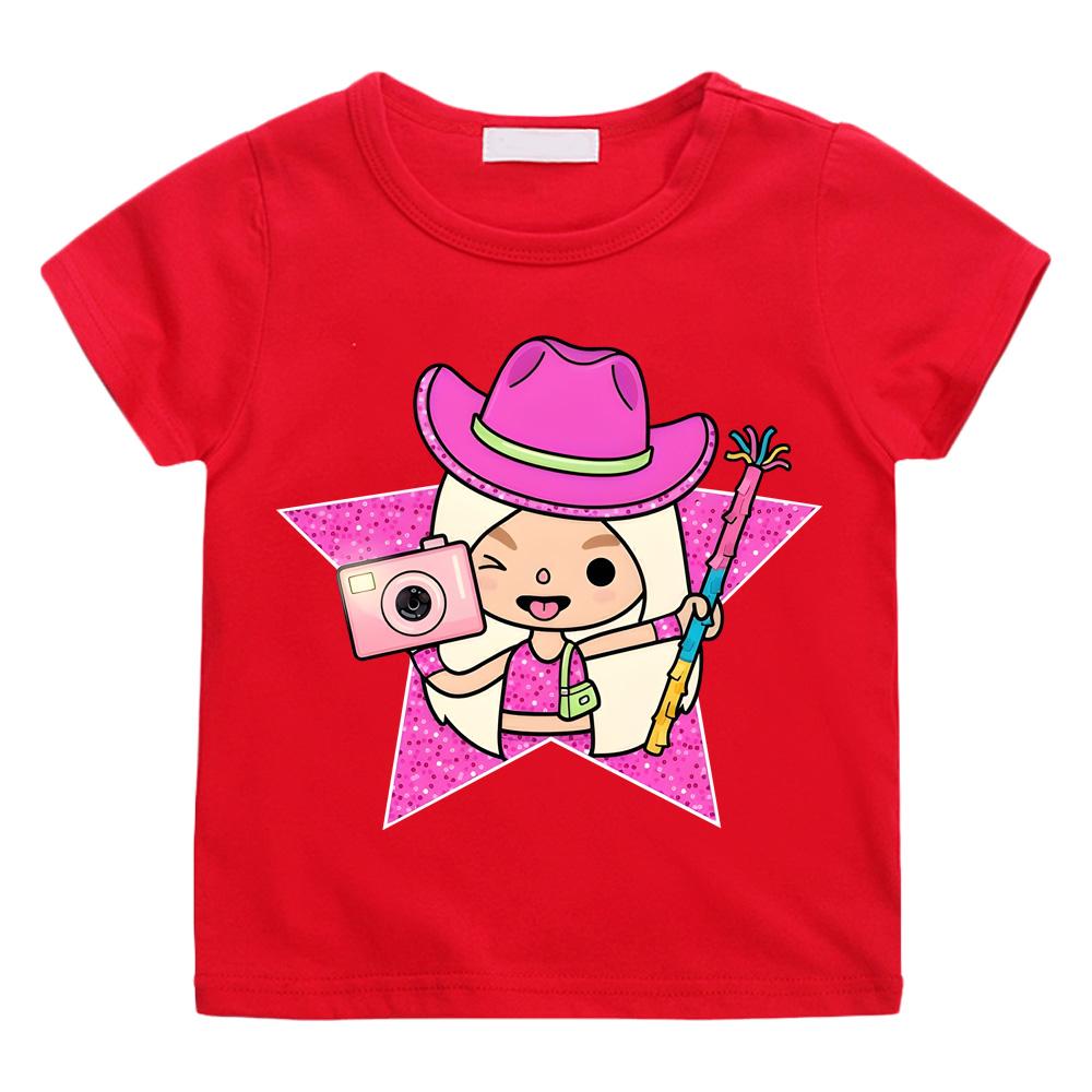 Кавайная футболка с мультяшным принтом Streetwear Мультяшная Манга 100% Хлопок Короткий рукав Мальчики/Девочки Футболка Летняя Подростки Кавайная С круглым вырезом Аниме Футболка Милый Топ