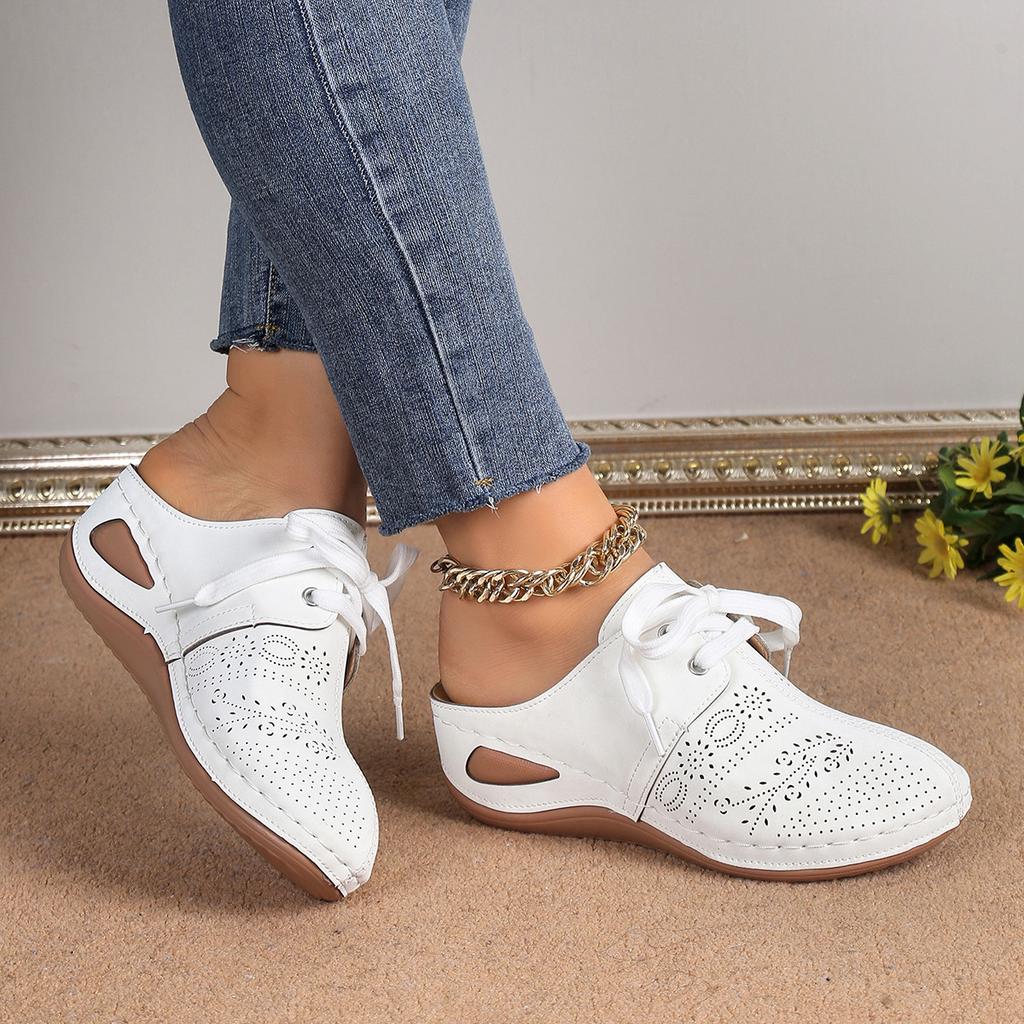 Wedge Half Slippers Lace Up Women's Slippers Size 43 Women's Shoes Women's Platform Sandals