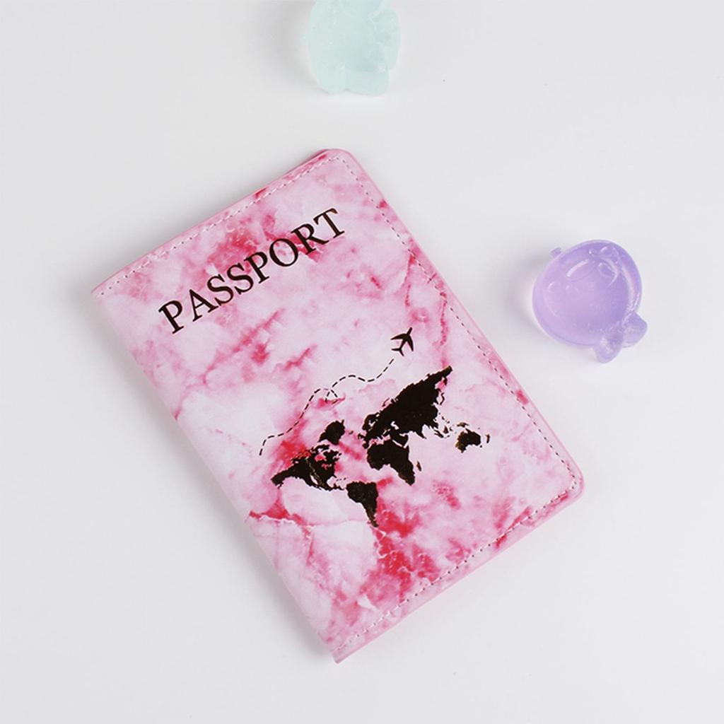 PU Leather Passport Case Holder Travel Credit Card Protector Lover Couple Wedding Gift for Women Men