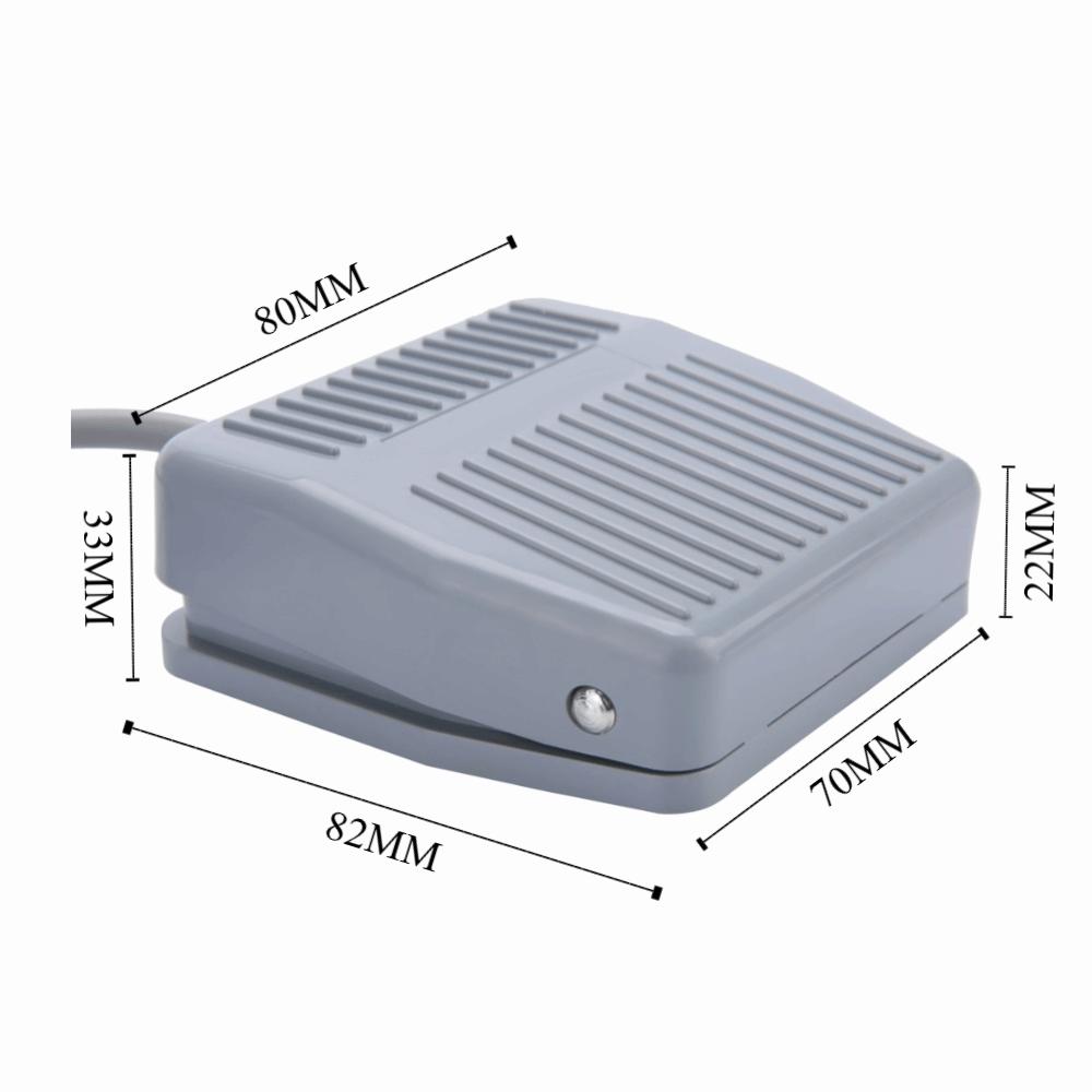 Electronic Component TFS-201 Foot Pedal Switch AC 250V 10A 1NO 1NC Foot Switch Gray SPDT Pedal Switch Controller Textile