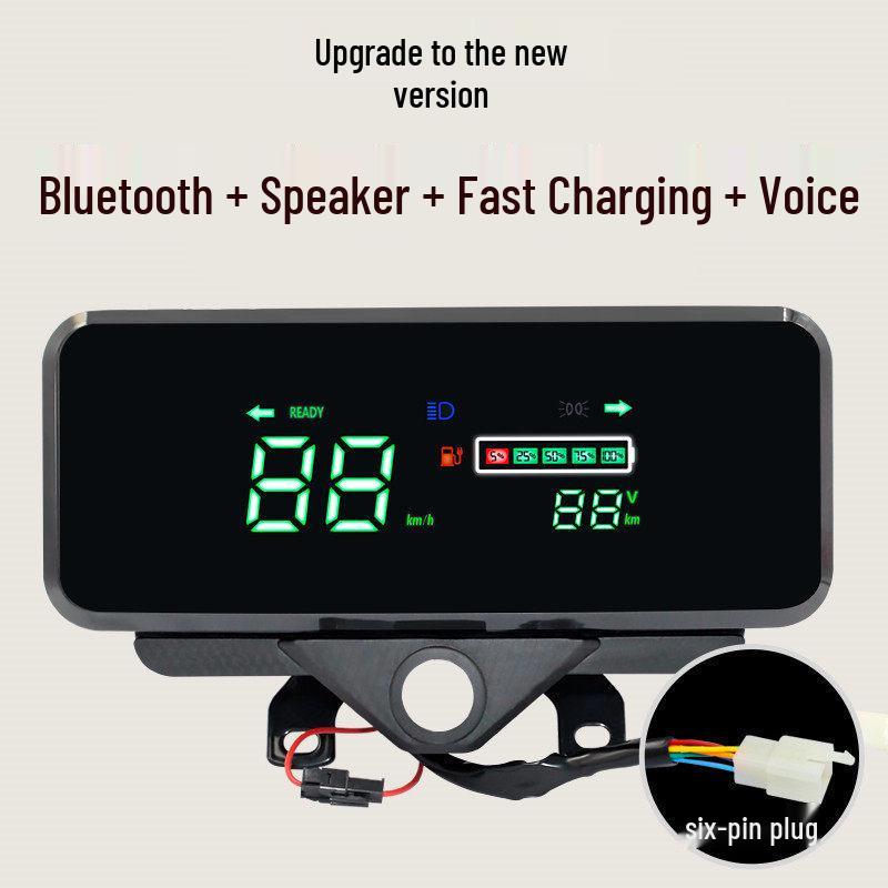 Водонепроницаемая LCD Bluetooth Панель приборов для Электротрицикла (48В/60В/72В) - Универсальная модель солнцезащитного крема