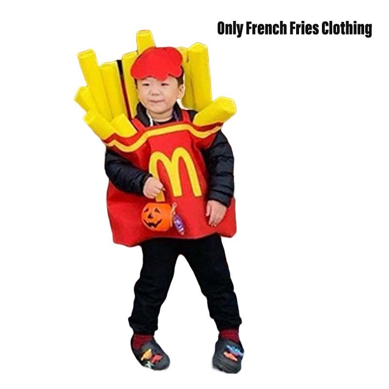 Mcdonalds Outfit Fries Boys Girls Kindergarten Parties Costume Christmas Kids