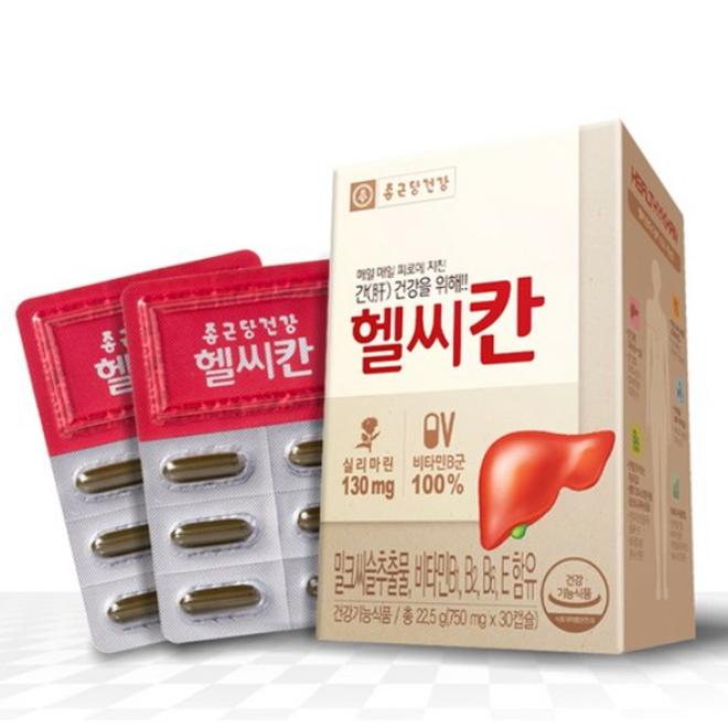 (Сделано в Корее) Chong Kun Dang Health Healthy Khan Пищевая добавка с расторопшей (30 таблеток по 2 шт.)