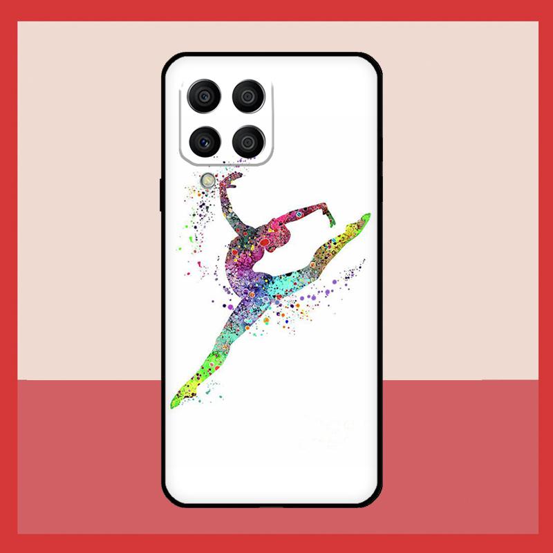 Акварельный Чехол с Рисунком Гимнастика Для Samsung Galaxy M56 M12 M06 M32 M52 M35 M55 M15 M11 M13 M14 M16 M36 M31 M53 M34 M54