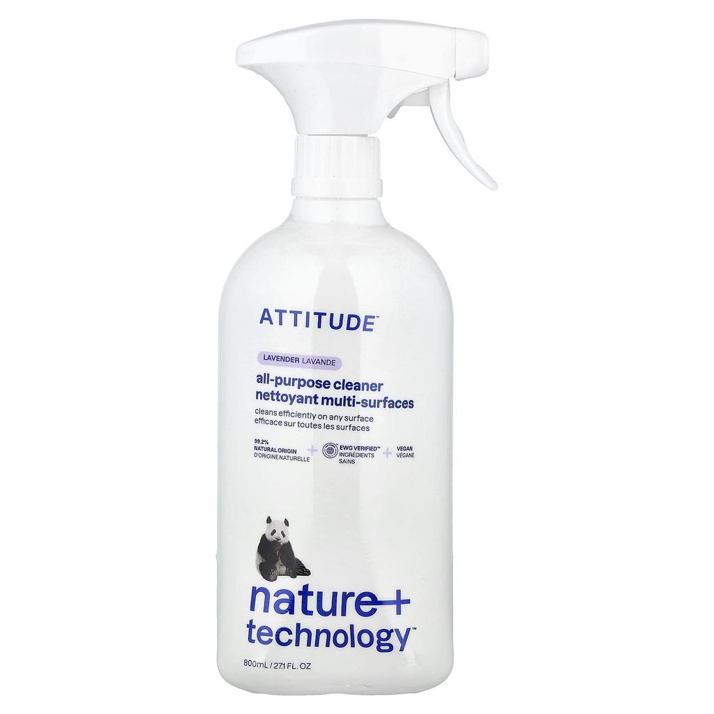 ATTITUDE Nature + Technology™, All-Purpose Cleaner, Lavender, 800 Ml (27.1 Fl Oz)