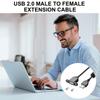 USB Charging Extension Cable Male To Female USB 2.0 Charging Port Panel Mount with Screw Hole for Phones Laptop Mouse