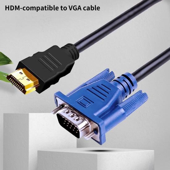 Кабель HDMI-совместимый - VGA, 1,5 м, с защитой от помех, высокая четкость, HDMI-совместимый (папа) - VGA