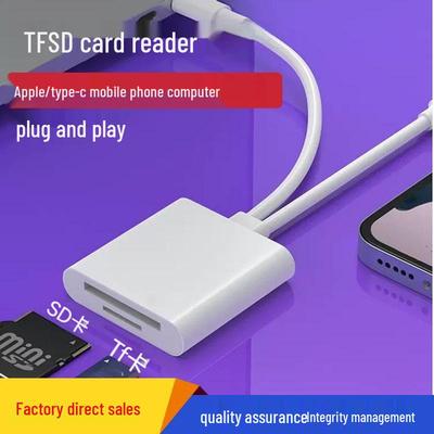 Универсальный OTG-адаптер-кардридер 2-в-1 для устройств Apple Type-C: Поддерживает SD/TF карты