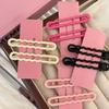 Women's Wave Hair Clips Candy Color Minimalist Metal Barrettes Enamel Coated Duckbill Clasp Non Slip Hairpins for Teens Hair Accessories