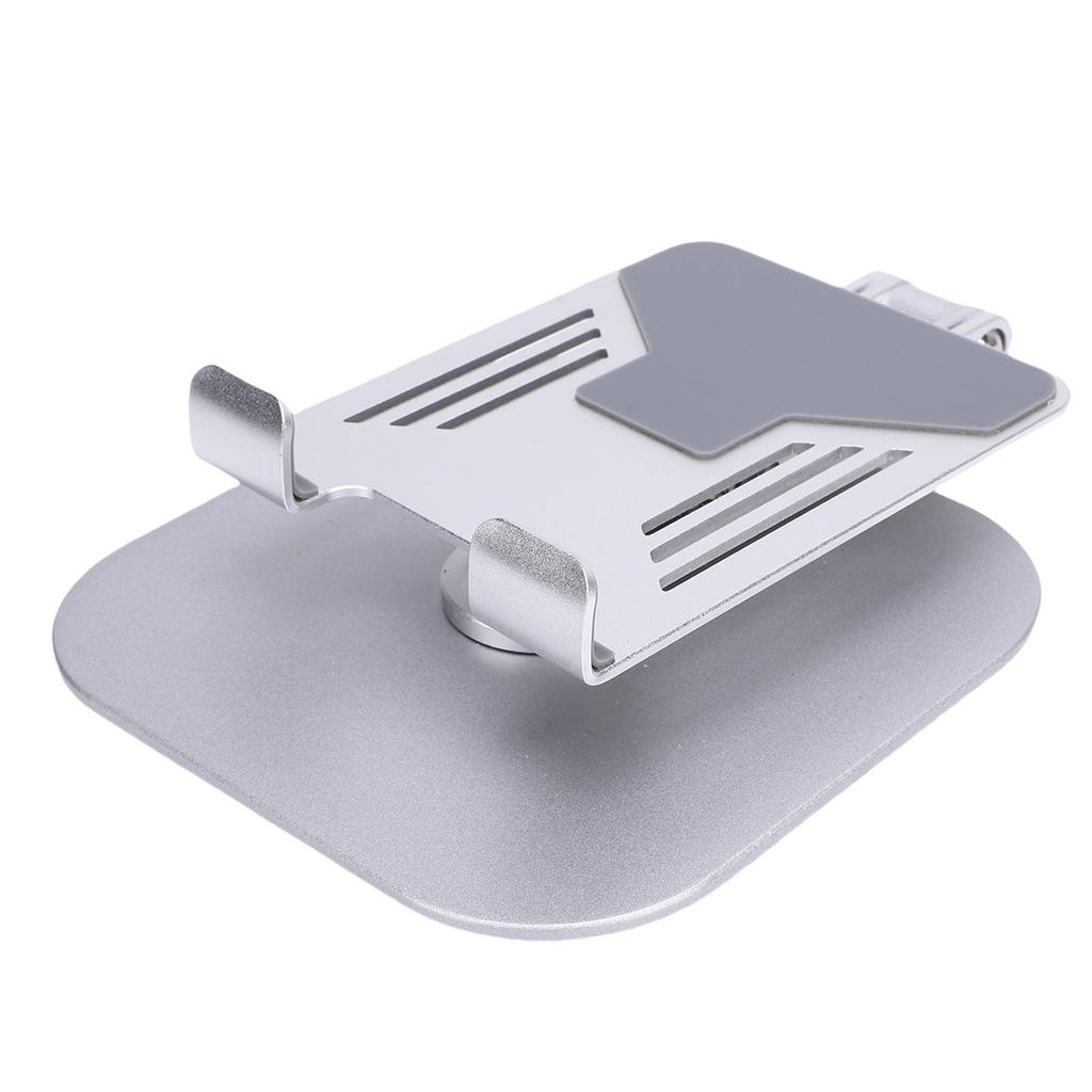 Desk Tablet Stand Adjustable Foldable 360 Degrees Rotating Metal Desk Tablet Holder for Cell Phone Silver
