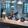 Funny Biker Resin Figurine, Motorcycle Rider Home Decor Statue, Retro Shelf Ornament, Desktop Tabletop Decoration for Men