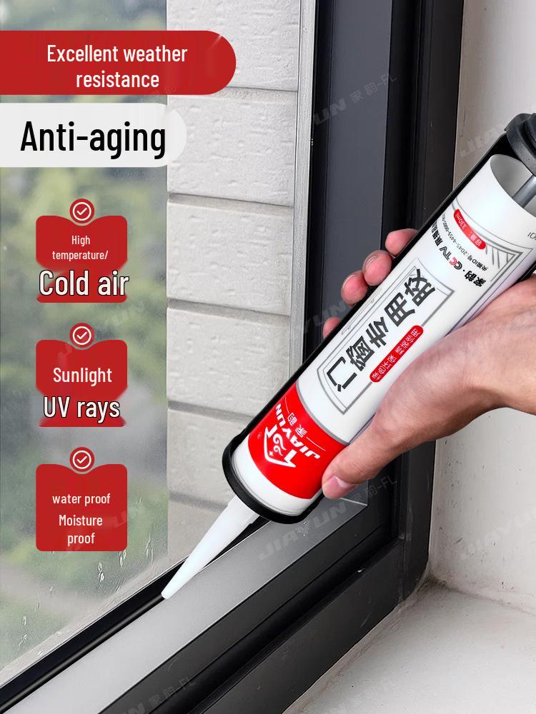 Черный водостойкий силиконовый герметик для окон и дверей для заделки швов, противоплесневый клей для стекла
