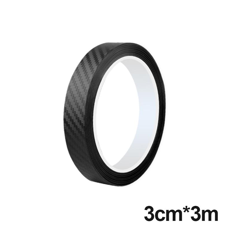 3D DIY Автомобильная наклейка Защитная полоса Черное углеродное волокно Авто Край двери Порог Багажник Защита от столкновений Потертости Защита