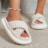 2025 New Slippers Women, Four Seasons Indoor Home Shoes, Soft Bottom Home Outside Slippers, Thick-soled Slippers, Cotton Slippers