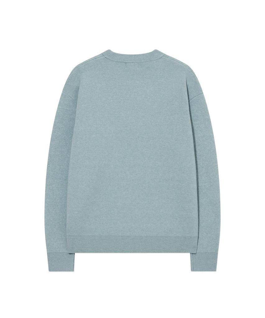 COVERNAT Center Arch Logo Knit Light Blue